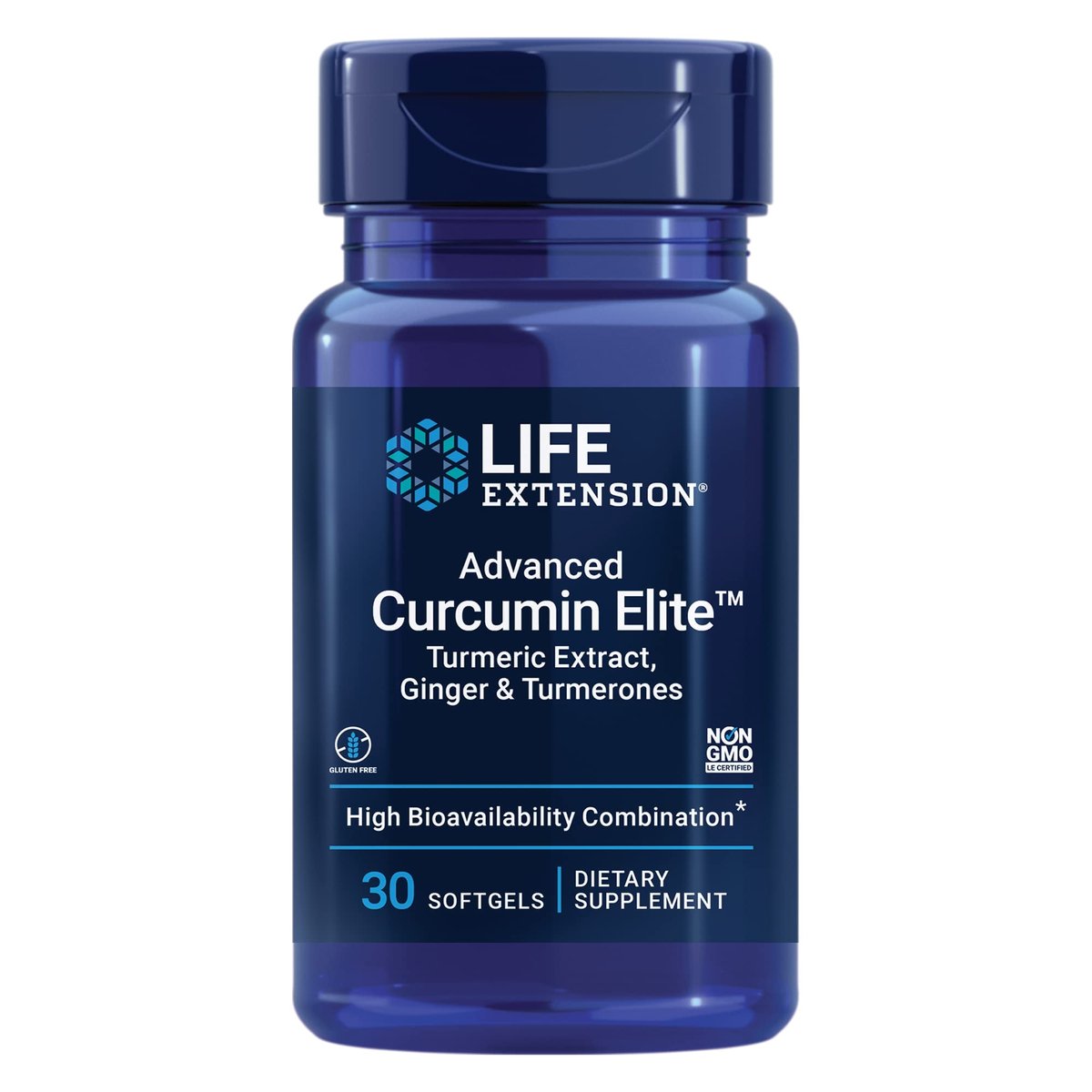 Life Extension Advanced Curcumin Elite Turmeric Extrakt mit Ingwer & Turmeronen – zur Unterstützung der Entzündungsreaktion, Herz-Kreislauf- und Gehirngesundheit – glutenfrei, nicht-GVO – 30 Softgels