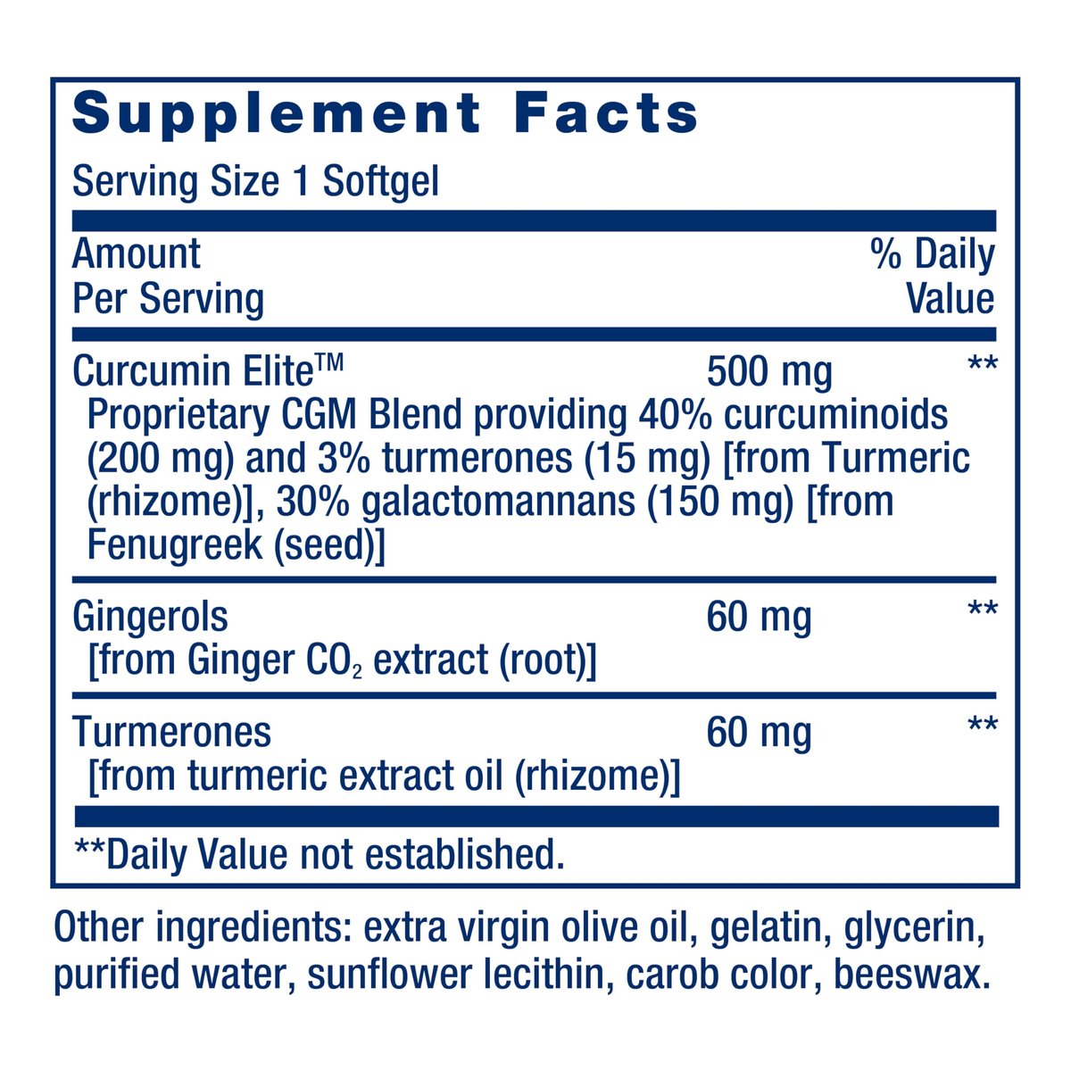Life Extension Advanced Curcumin Elite Turmeric Extrakt mit Ingwer & Turmeronen – zur Unterstützung der Entzündungsreaktion, Herz-Kreislauf- und Gehirngesundheit – glutenfrei, nicht-GVO – 30 Softgels