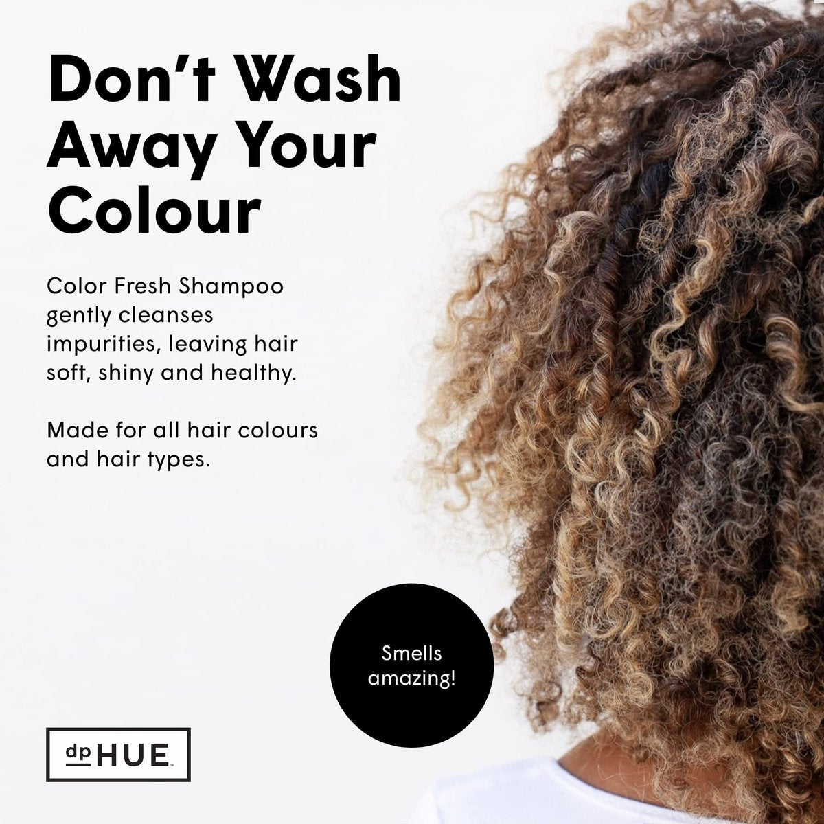 dpHUE Color Fresh Shampoo 8,5 oz – Feuchtigkeitsspendendes Shampoo für coloriertes Haar mit Kumquat & Sonnenblumenkernextrakt – Sanft & Effektiv