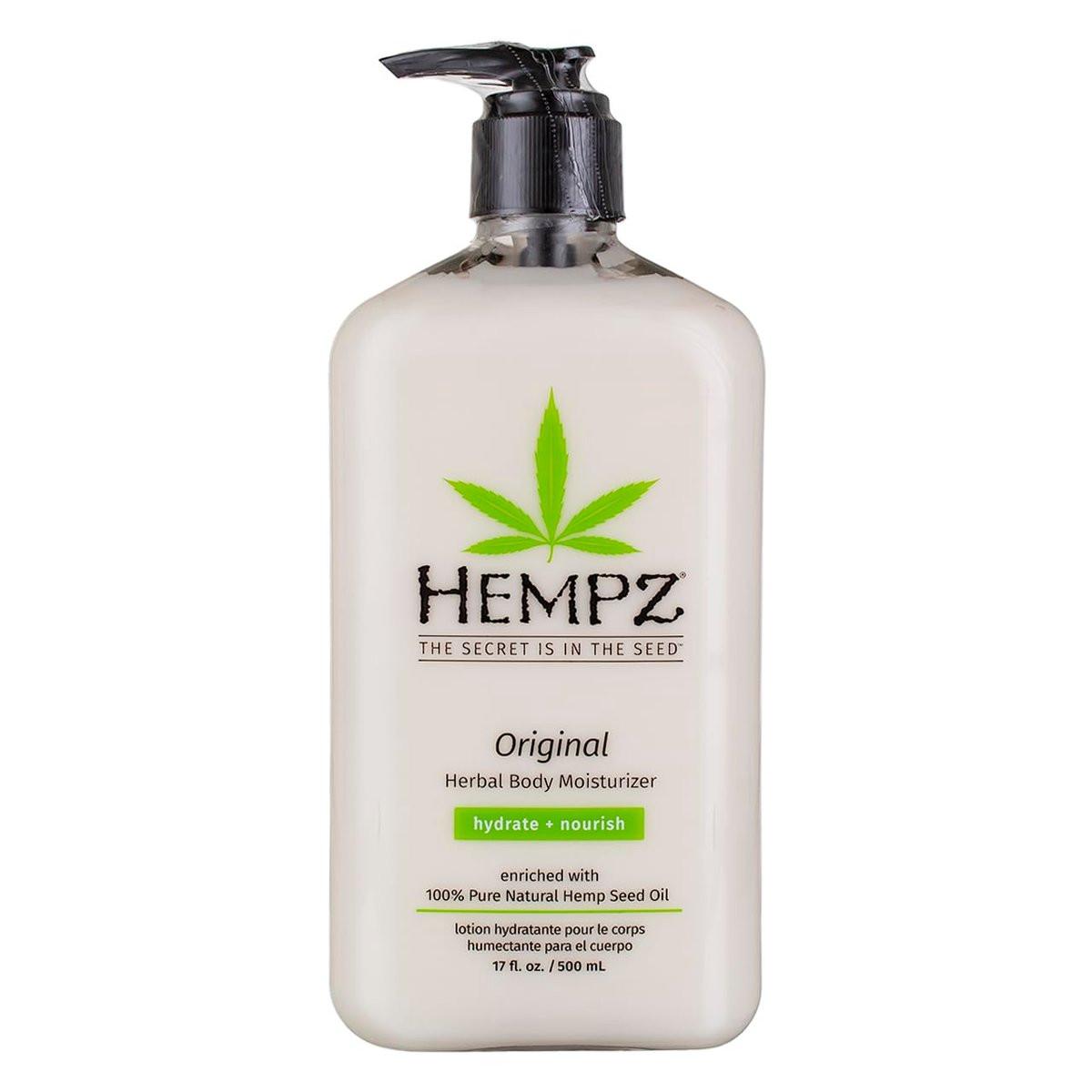 Hempz Original Feuchtigkeitscreme 500 ml (2er-Pack) – Intensiv pflegende Körperlotion mit Hanfsamenöl