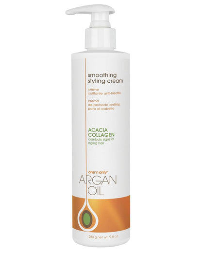 One 'n Only Argan Oil Glättende Stylingcreme – Farbschutz, Frizz-Kontrolle, Feuchtigkeit & Glanz für flexiblen Halt, 280 g