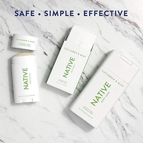 Native Duschgel 3er-Pack – Natürliches Duschgel für Damen & Herren – SLS- & Parabenfrei – Gurke & Minze, Kokos & Vanille, Lavendel & Rose