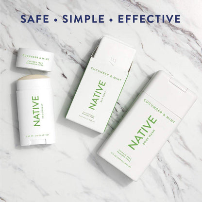 Native Duschgel 3er-Pack – Natürliches Duschgel für Damen & Herren – SLS- & Parabenfrei – Gurke & Minze, Kokos & Vanille, Lavendel & Rose