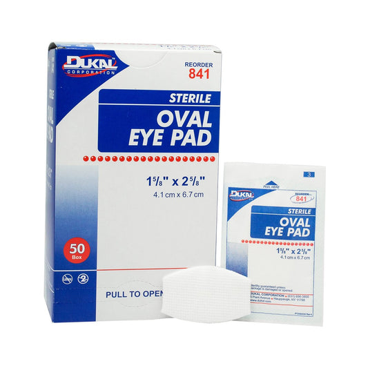 Dukal 841 Ovale Augen-Wattepads 1 5/8 x 2 5/8 Zoll (Box mit 50)