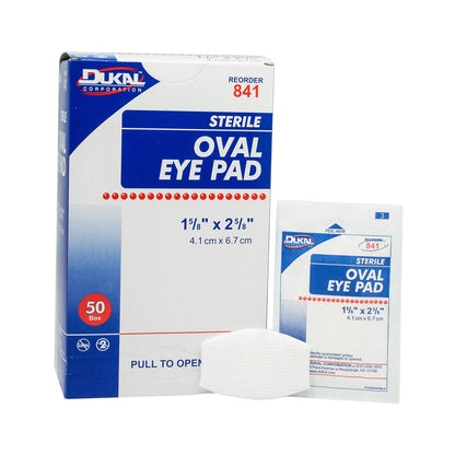 Dukal 841 Ovale Augen-Wattepads 1 5/8 x 2 5/8 Zoll (Box mit 50)