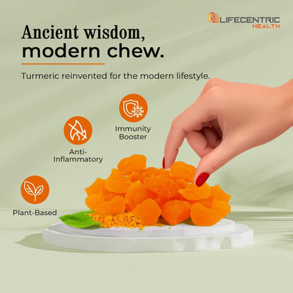 Turmeric Gummis für Erwachsene und Kinder | Hochdosiertes Kurkuma und Ingwer Präparat | Vegane, organische, natürliche Kurkuma-Gummis für die allgemeine Gesundheit | Bestes Curcumin-Präparat mit Ingwer