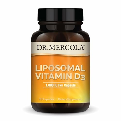 Dr. Mercola Liposomales Vitamin D3 – 1.000 IE pro Portion – Unterstützt Herz-, Knochen- und Immunsystem – Non-GMO, Sojafrei & Glutenfrei – 30 Kapseln (30 Portionen)