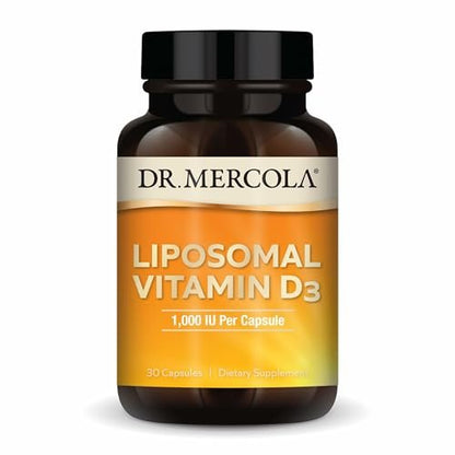Dr. Mercola Liposomales Vitamin D3 – 1.000 IE pro Portion – Unterstützt Herz-, Knochen- und Immunsystem – Non-GMO, Sojafrei & Glutenfrei – 30 Kapseln (30 Portionen)