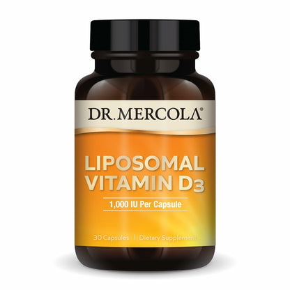 Dr. Mercola Liposomales Vitamin D3 – 1.000 IE pro Portion – Unterstützt Herz-, Knochen- und Immunsystem – Non-GMO, Sojafrei & Glutenfrei – 30 Kapseln (30 Portionen)