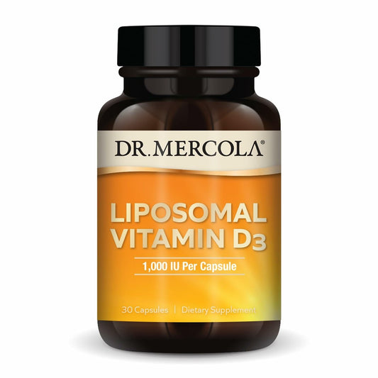 Dr. Mercola Liposomales Vitamin D3 – 1.000 IE pro Portion – Unterstützt Herz-, Knochen- und Immunsystem – Non-GMO, Sojafrei & Glutenfrei – 30 Kapseln (30 Portionen)