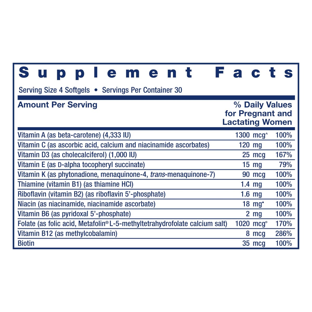 Life Extension Prenatal Advantage – Hochwertiges Schwangerschafts-Multivitamin mit Folsäure, Cholin, Omega-3, Vitamin C, D3, B1, B6, B12, Zink, Niacin – 120 Softgels, Glutenfrei, Nicht-GVO