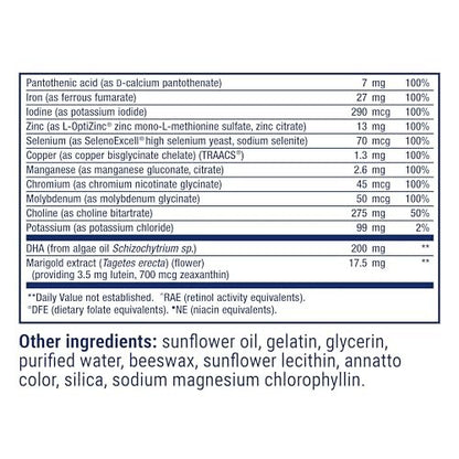 Life Extension Prenatal Advantage – Hochwertiges Schwangerschafts-Multivitamin mit Folsäure, Cholin, Omega-3, Vitamin C, D3, B1, B6, B12, Zink, Niacin – 120 Softgels, Glutenfrei, Nicht-GVO