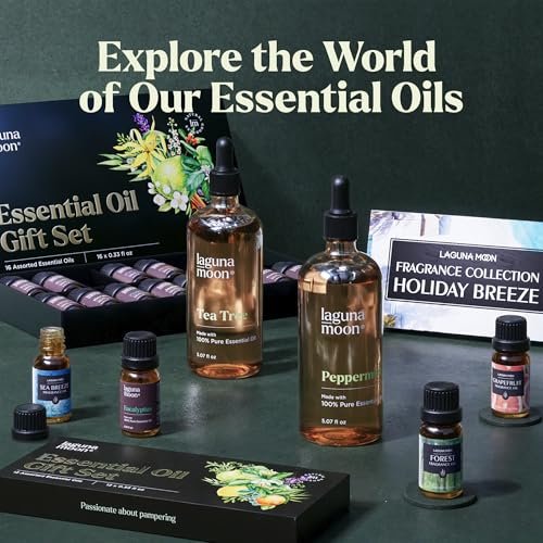 Lagunamoon Pfefferminzöl – Reines natürliches ätherisches Öl für Diffuser, Aromatherapie, Luftbefeuchter, Kerzenherstellung, frische Duftnoten für Zuhause, Büro, Auto und Reinigungsprodukte (150 ml)