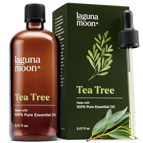 Lagunamoon Australisches Teebaumöl 150 ml – XXL Flasche mit Tropfer für Kerzenherstellung und Reinigungsprodukte – Duftöl für Aromatherapie, Entspannung, Diffuser, Yoga, Hauspflege