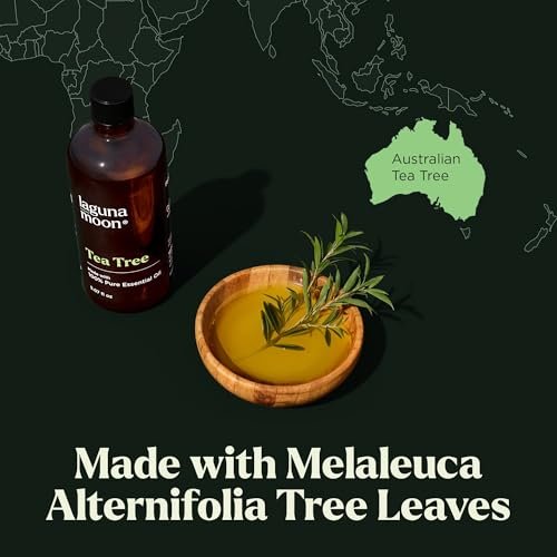Lagunamoon Australisches Teebaumöl 150 ml – XXL Flasche mit Tropfer für Kerzenherstellung und Reinigungsprodukte – Duftöl für Aromatherapie, Entspannung, Diffuser, Yoga, Hauspflege
