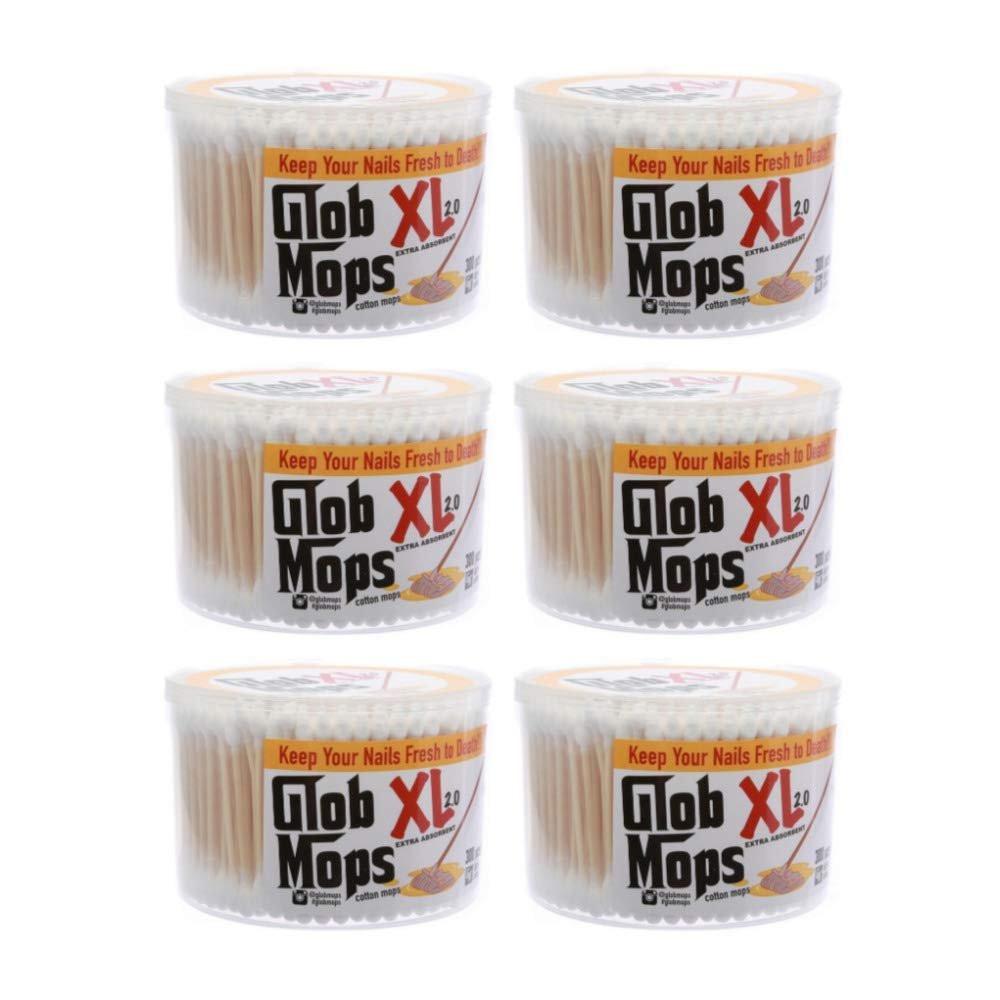 Glob Mops XL 6er-Pack – 300 Wattestäbchen pro Packung, 6 Packungen