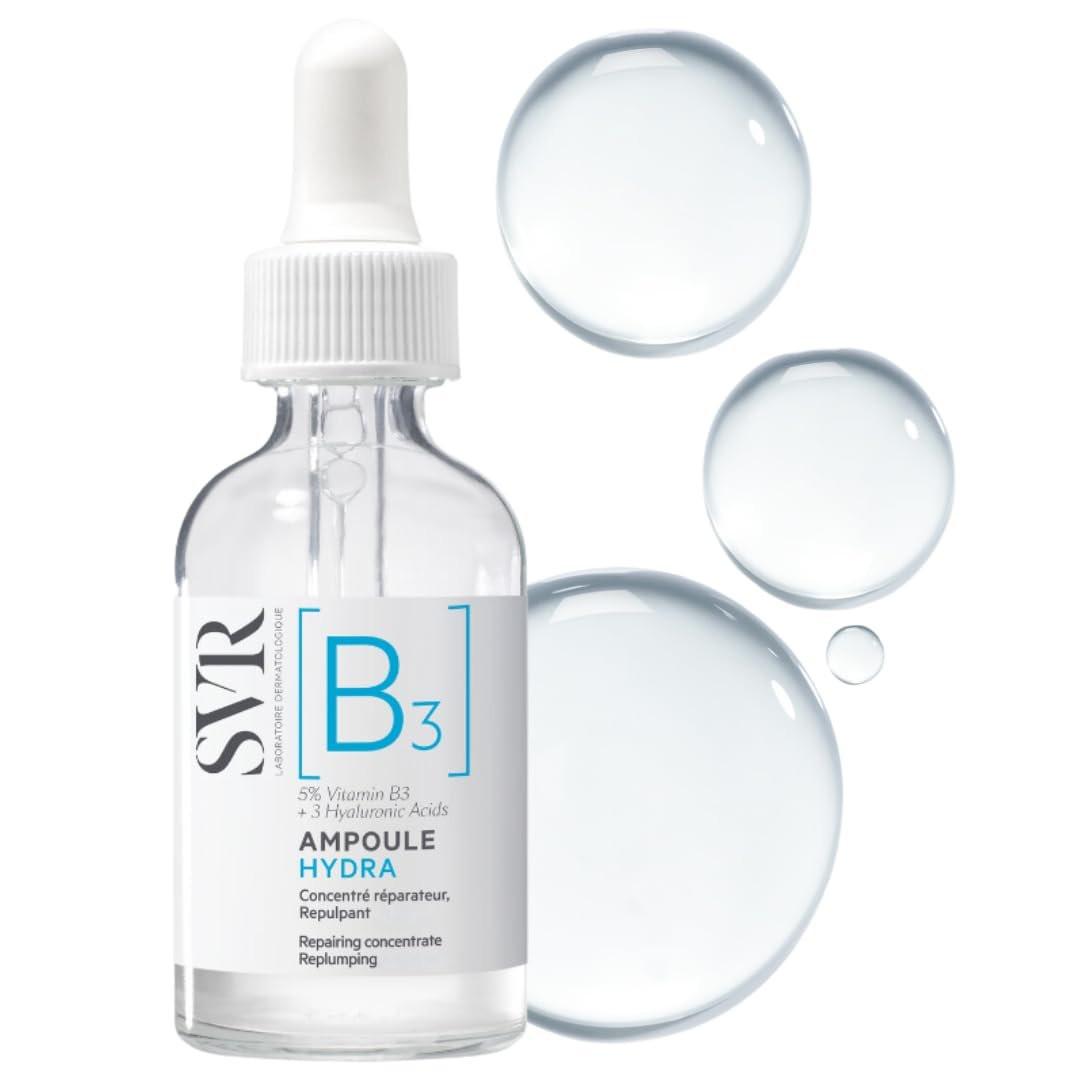 SVR [B3] Concentrate Hydra Plumping Gesichtsserum mit Niacinamid und 3 Arten Hyaluronsäure – Feuchtigkeitsspendend, sichtbar aufpolsternd und reduziert feine Linien, 30 ml