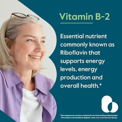 BESTVITE Vitamin B2 (Riboflavin) 400 mg – 120 vegane Kapseln – Hochdosiert für Energie, Haut & Zellgesundheit – Unterstützt das Nervensystem – Vegan, Nicht-GVO, Glutenfrei