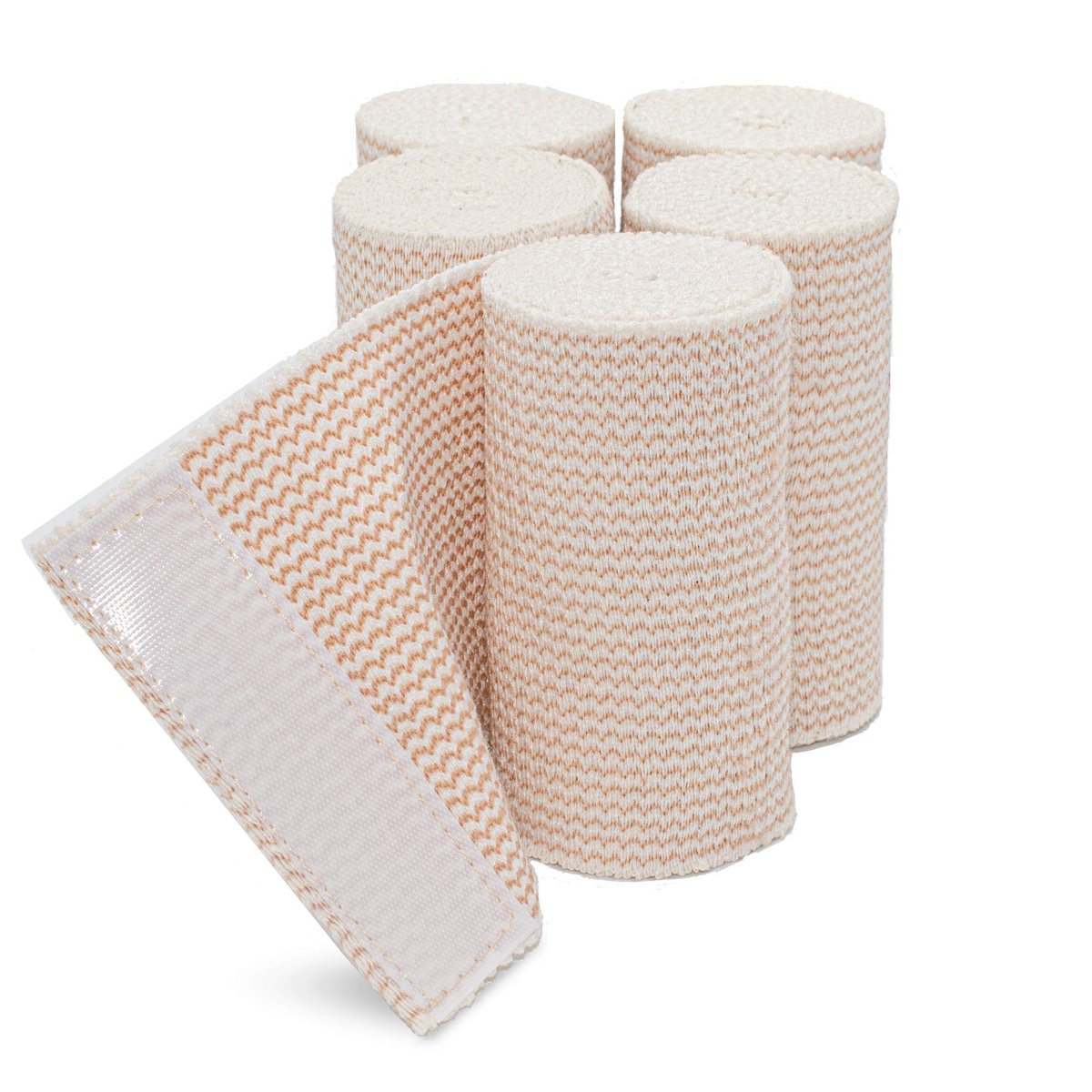 Hospora Dicke Baumwoll-Kompressionsbandage ohne Latex (3 Zoll, 5 Rollen)