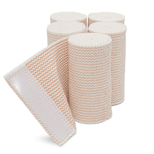 Hospora Dicke Baumwoll-Kompressionsbandage ohne Latex (3 Zoll, 5 Rollen)