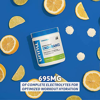 Nuun Hydration Endurance Pulver, Lemon Lime, 5 essentielle Elektrolyte + Kohlenhydrate, Vegan, Nicht-GVO, 16 Portionen