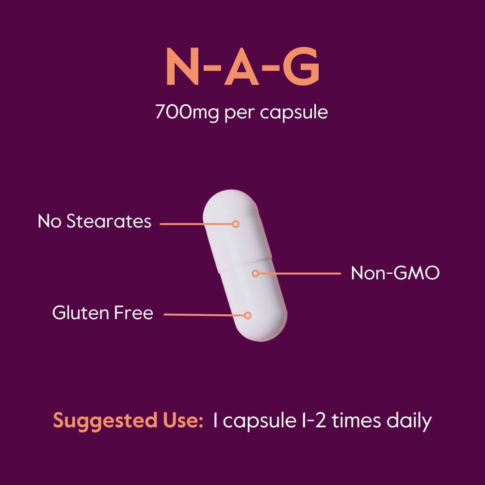 BESTVITE N-Acetyl Glucosamin (N-A-G) 700mg – 120 Kapseln – ohne Stearate – Nicht-GVO – Glutenfrei