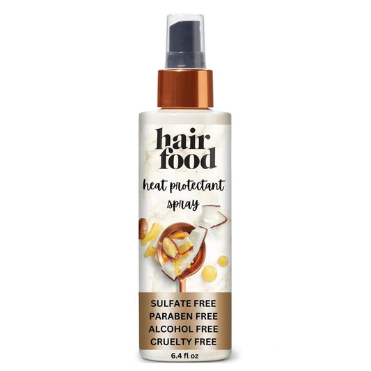 Hair Food Kokos- & Arganöl Hitzeschutz Leave-In Spray für alle Haartypen, 450°F Hitzeschutz, sulfatfrei, parabenfrei, farbstofffrei, alkoholfrei, verleiht Glanz, 6,4 Fl Oz