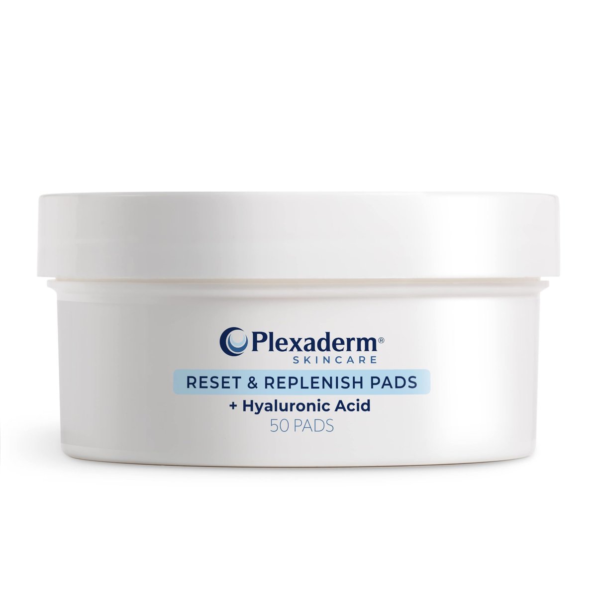 Plexaderm Reset and Replenish Pads mit Hyaluronsäure – Schmutz, Öl und Make-up entfernen und Haut hydratisieren – 50 Stück