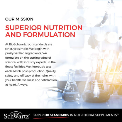 BioSchwartz Vitamin B Komplex mit Vitamin C – Methylcobalamin B12 & Folsäure – B1, B2, B3, B5, B6, B7, B9 für Immunsystem, Energie & Nervensystem – Non-GMO, 60 Kapseln