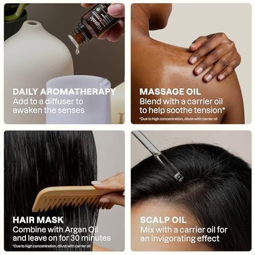 Cliganic Bio Rosmarinöl, 100% rein natürlich, für Haare, Haut, Aromatherapie | Non-GMO zertifiziert