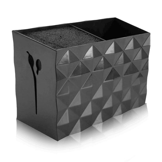 JIAKAI Professionelle Friseurscheren Aufbewahrungsbox - Schwarzer Acryl-Organizer für Scheren, Kämme und Clips