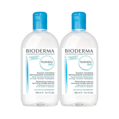 Bioderma Hydrabio DUO H2O Mizellenwasser Reinigung und Make-up-Entfernung für trockene, empfindliche Haut, 1000 ml