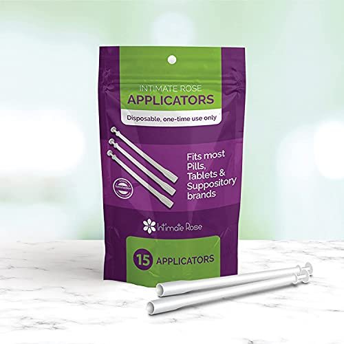 Intimate Rose 30 Stück Vaginalapplikatoren für Zäpfchen, Einzeln verpackt, Einweg-Applikator - Passend für die meisten Borsäure-Zäpfchen und mehr, Packung mit 30