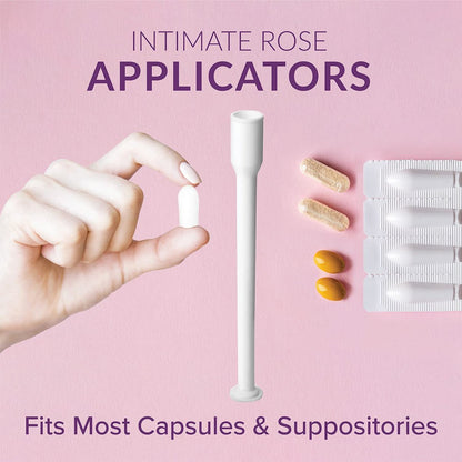 Intimate Rose Vaginal Suppositorien-Applikator, 15 Stück – Passend für die meisten Borsäure-Zäpfchen und Vaginalzäpfchen, einzeln verpackt
