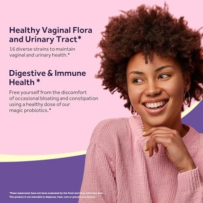Doctor's Recipes Frauen Probiotikum – 60 Kapseln, 50 Milliarden KBE, 16 Stämme, mit Bio-Cranberry, für Verdauungs-, Immun-, Vaginal- und Harntraktgesundheit, magensaftresistent, ohne Soja, Gluten, Milchprodukte