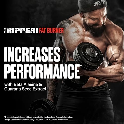 JNX SPORTS The Ripper! Fatburner Pre Workout für Männer & Frauen – Thermogene Fettverbrennung, Appetitzügler, Energie & Ausdauer – Fruit Punch, 30 Portionen