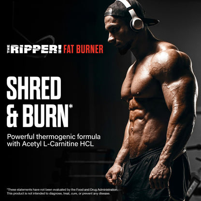 JNX SPORTS The Ripper! Fatburner Pre Workout für Männer & Frauen – Thermogene Fettverbrennung, Appetitzügler, Energie & Ausdauer – Fruit Punch, 30 Portionen