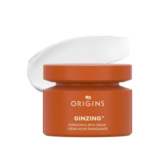 Origins GinZing Energizing Rich Cream | Feuchtigkeitscreme für trockene Haut mit Niacinamid, Koffein und Ginseng, 50 ml