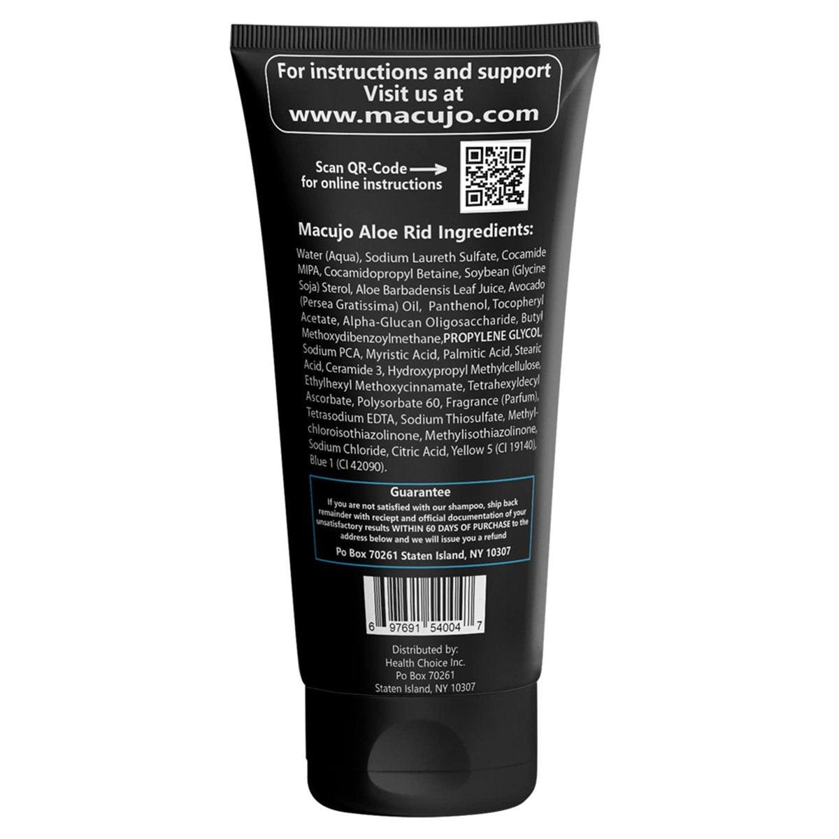 Macujo Aloe Rid Detox Shampoo und Zydot UltraClean Methode – Tiefenreinigung von Schadstoffen, Medikamentenrückständen, Nikotin, Alkohol, Chlor und Passivrauch