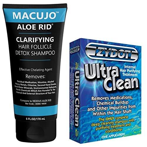 Macujo Aloe Rid Detox Shampoo und Zydot UltraClean Methode – Tiefenreinigung von Schadstoffen, Medikamentenrückständen, Nikotin, Alkohol, Chlor und Passivrauch