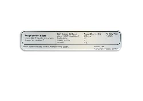 Maximum D3 13.000 IE – 5 Kapseln (5-Wochen-Vorrat) | Hochdosiertes Vitamin D3