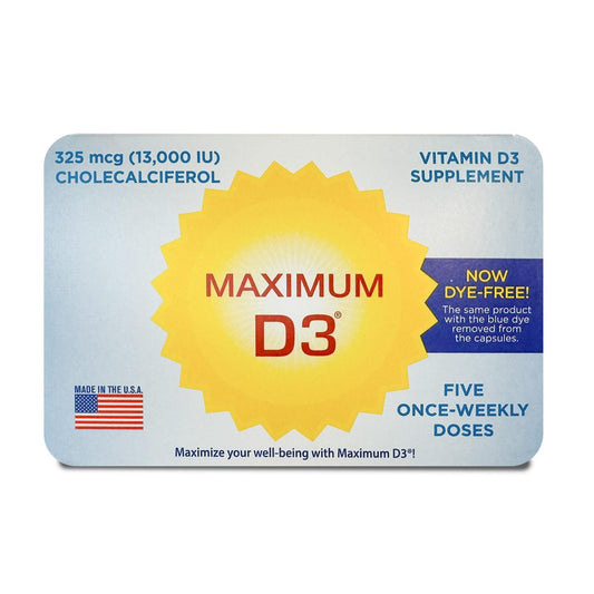 Maximum D3 13.000 IE – 5 Kapseln (5-Wochen-Vorrat) | Hochdosiertes Vitamin D3