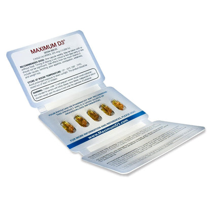 Maximum D3 13.000 IE – 5 Kapseln (5-Wochen-Vorrat) | Hochdosiertes Vitamin D3