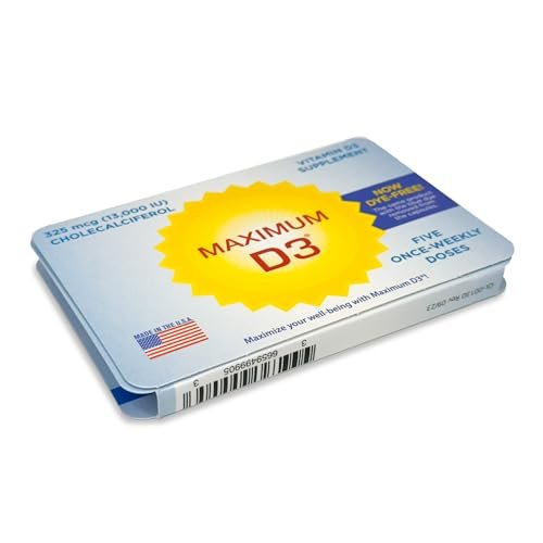Maximum D3 13.000 IE – 5 Kapseln (5-Wochen-Vorrat) | Hochdosiertes Vitamin D3