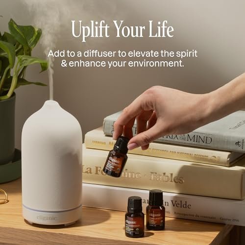 Cliganic Bio Aromatherapie Ätherische Öle Set (Top 6 - Die Essentials), 100% rein natürlich - Pfefferminze, Lavendel, Eukalyptus, Teebaum, Zitronengras & Orange (Verpackung kann variieren)