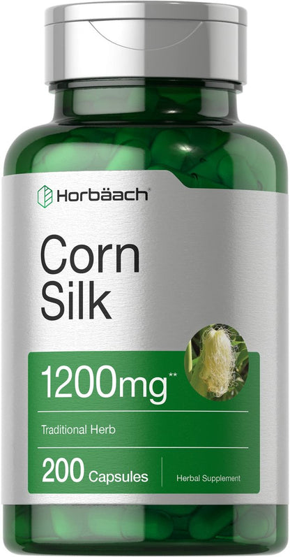 Horbäach Maisseide Kapseln | 200 Stück | Nicht-GVO, glutenfreies Extrakt-Supplement