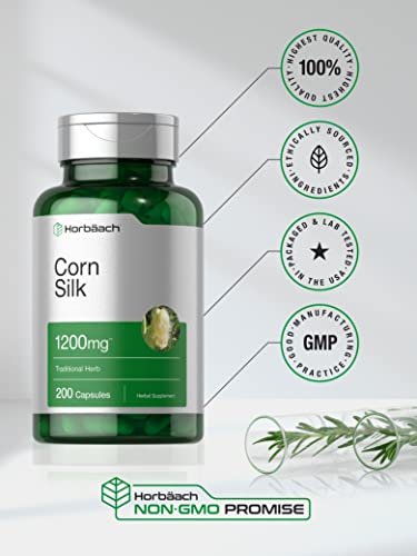 Horbäach Maisseide Kapseln | 200 Stück | Nicht-GVO, glutenfreies Extrakt-Supplement