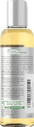 Horbäach Vitamin E Öl für Haut und Gesicht | 118 ml | 100% reine Öle | Feuchtigkeitsspendende Hautpflege | Nicht-GVO, Vegetarisch | Mit Zitronenduft