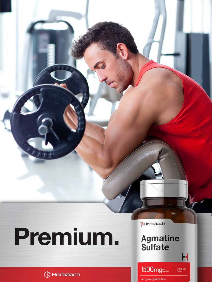 Horbäach Agmatinsulfat Kapseln 1500 mg | 60 Kapseln | Pharmazeutische Qualität | Non-GMO, Glutenfrei