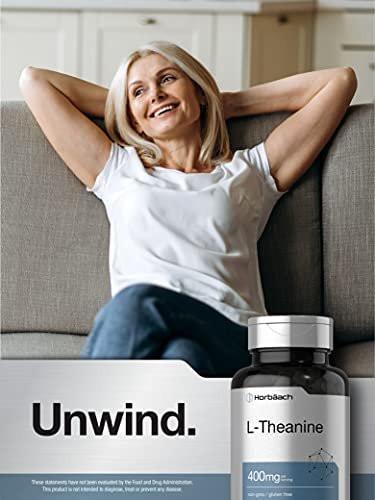 Horbäach L-Theanin Ergänzung | 400mg | 120 Kapseln | Non-GMO & Glutenfrei